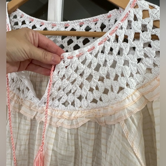 Free People Allora Allora Crocheted Ruffled Top - Size M - NWT - Picture 5 of 11